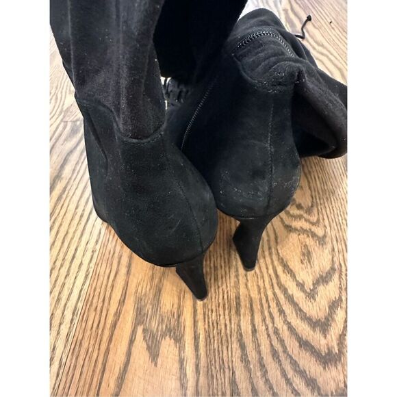 Vince Camuto Black Over The Knee Lace Back Boots Size 8.5 - Picture 6 of 7